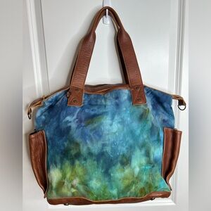 Nena & Co. VGUC cafe leather ooakshell CDB in ocean colors